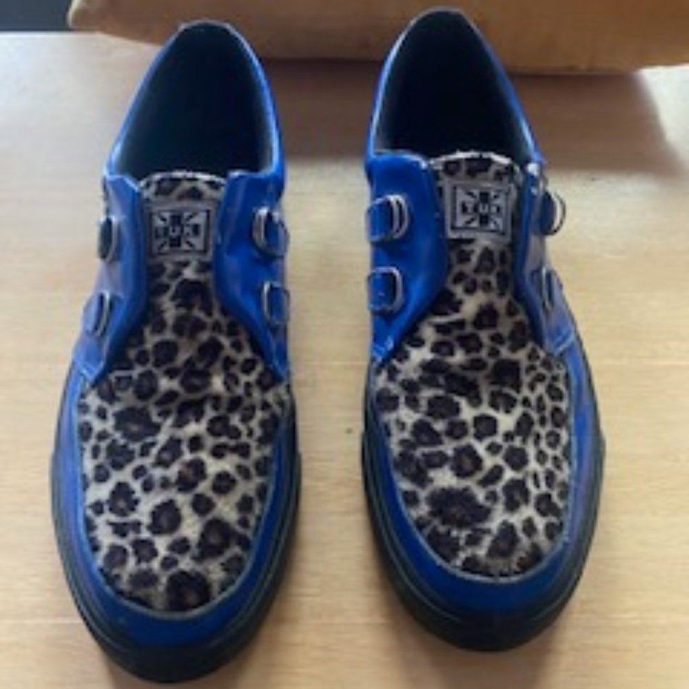 TUK Creeper Blue Leopard Mens US Size 12